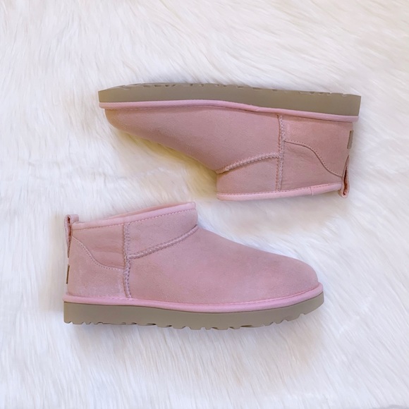 UGG Classic Ultra Mini Boots In Rose Mallow - Picture 5 of 8